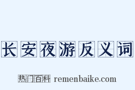 长安夜游反义词是什么意思的图片